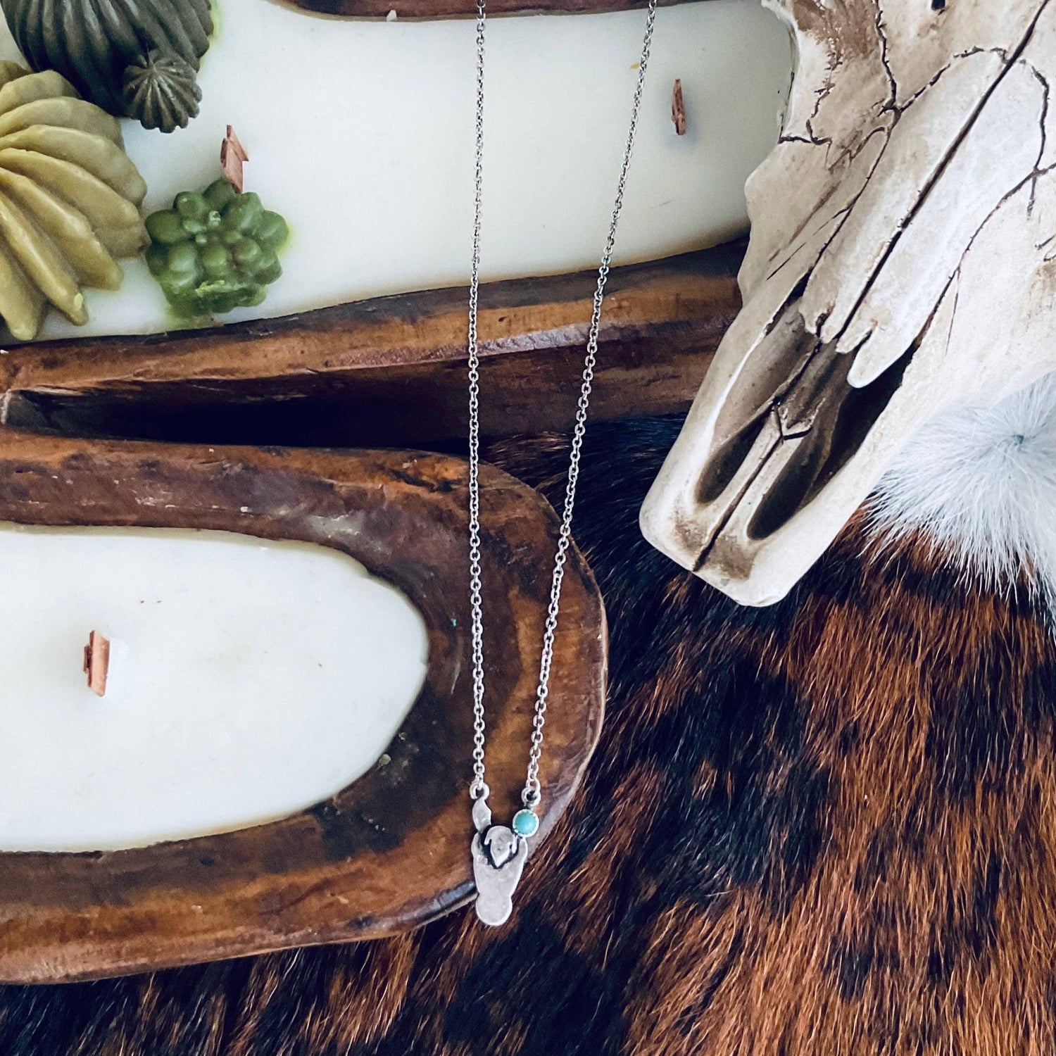 Western Horse Head Pendant Necklace